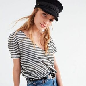 Urban Outfitters Textured V Neck Tee